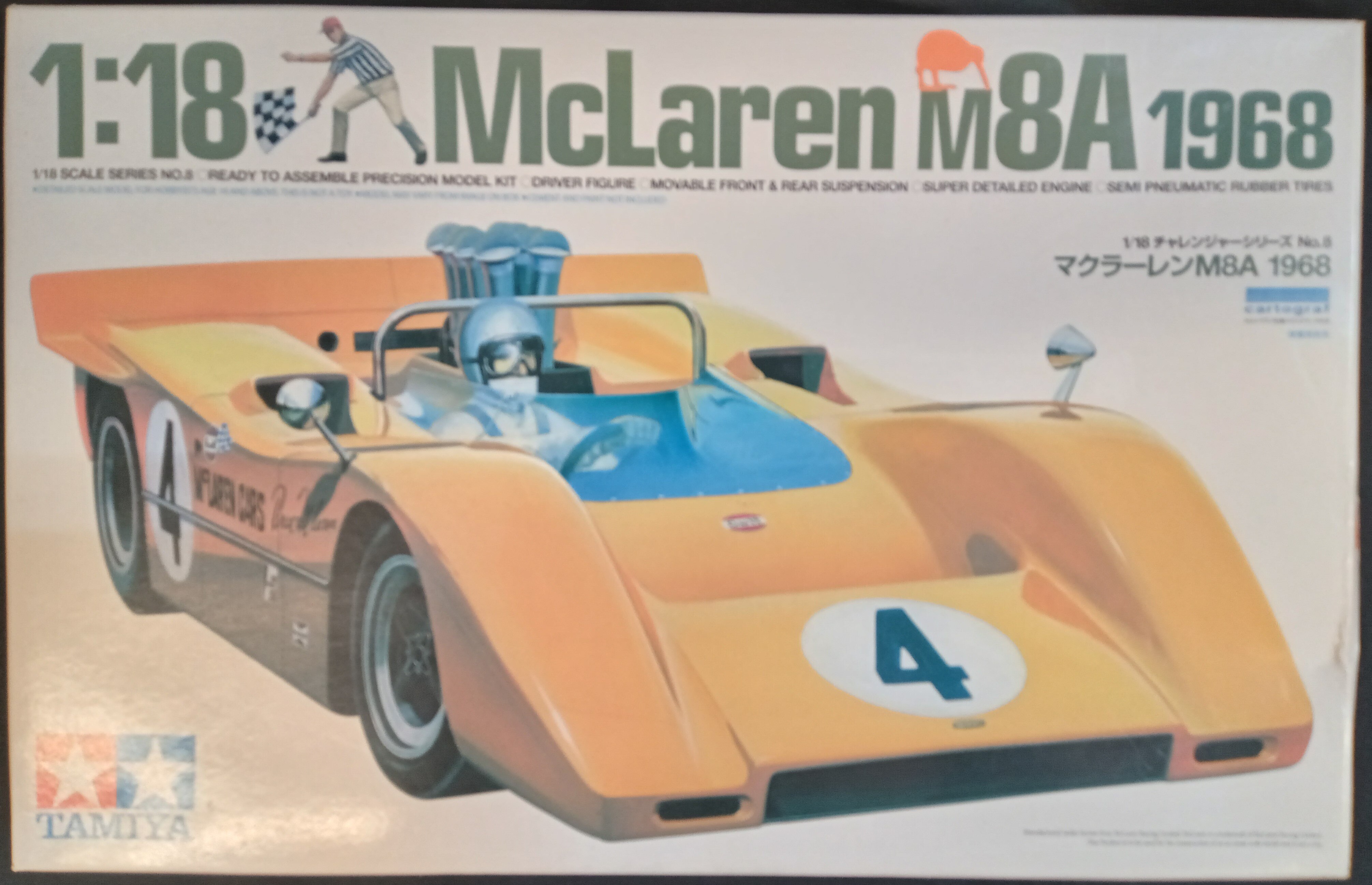 タミヤ 1/18チャレンジャーシリーズNo.8 マクラーレンM8A 1968 10008