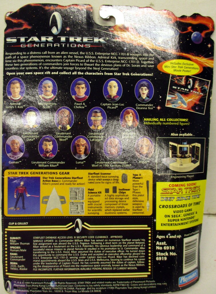 playmates (action figure) lieutenant commander william riker