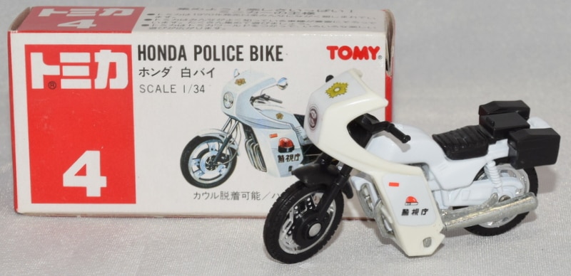 1:34 Honda Police Bike with Decal Sheet Made in China Tomica 4