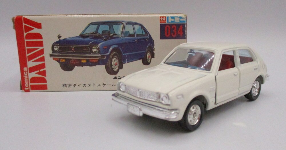 トミー 1/42トミカダンディ ホンダ シビック CVCC (ホワイト) D34-1