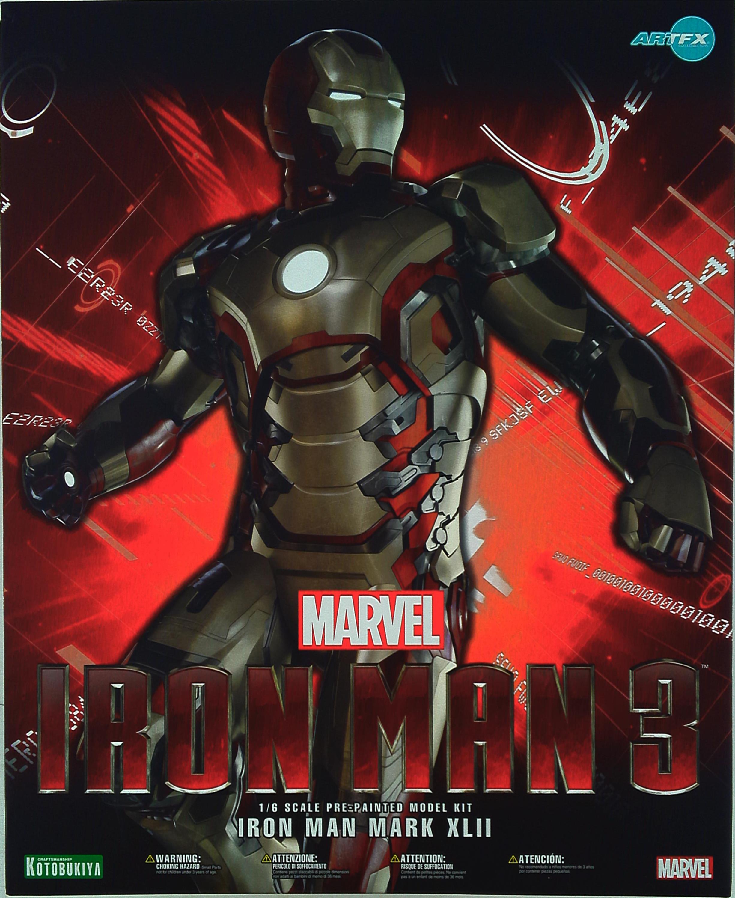 kotobukiya artfx 1 / 6 scale pre painted model kit ironman mark