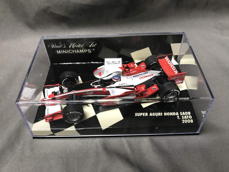 Miniature F1 Minichamps 1/43 – Super Aguri SA08 Honda N°18 Takuma Sato 2008