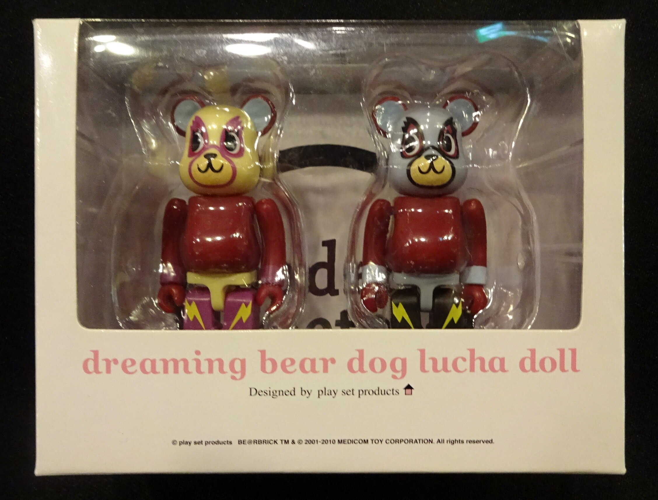 MEDICOM TOY BE @ RBRICK Dreaming Bear dog ・ Lucha Doll 100 ...