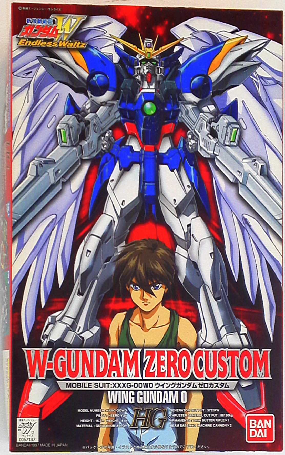 bandai hg / gundam wing endless waltz wing gundam zero custom 1