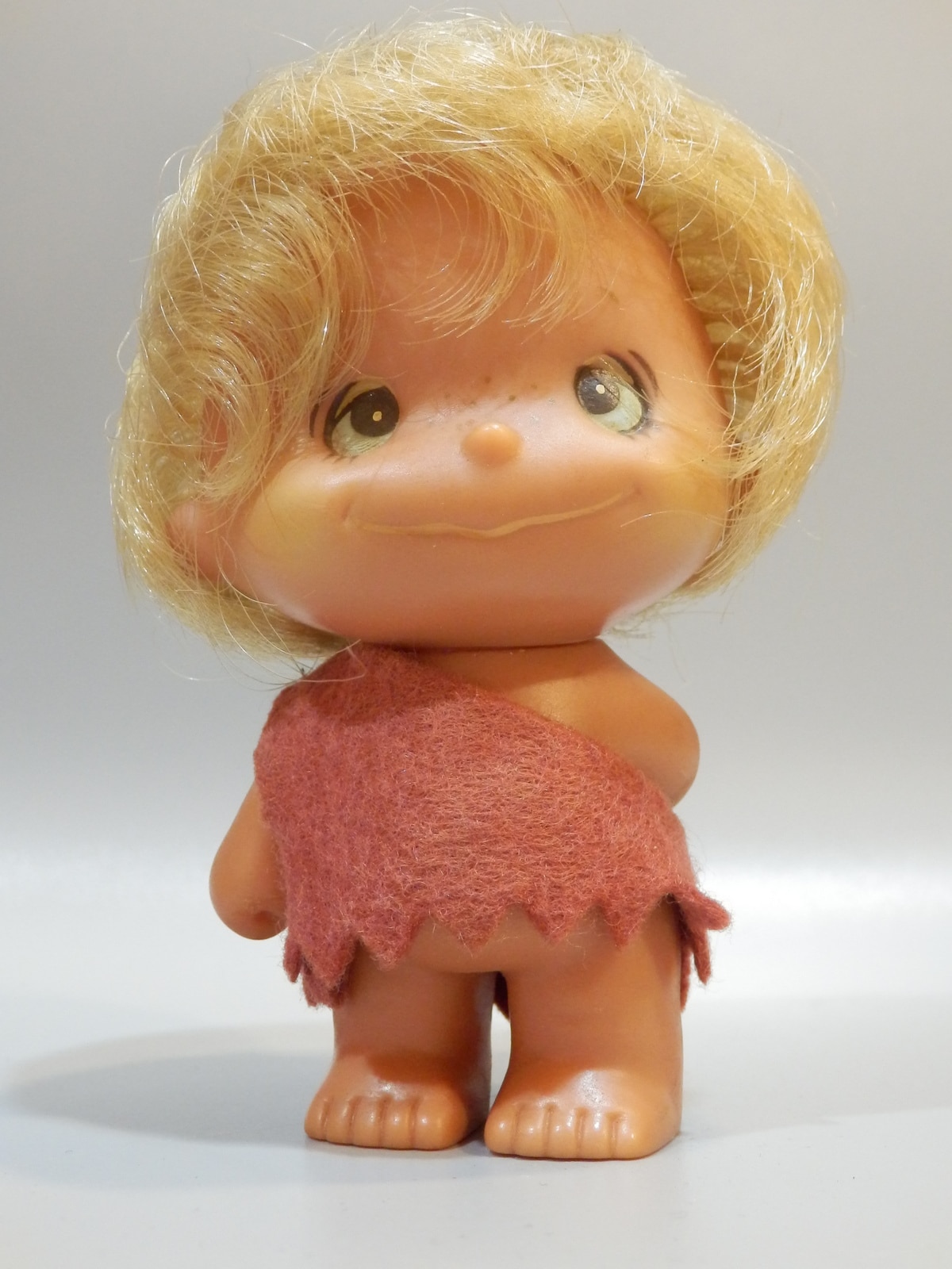 showa retro sekiguchi made sofubi doll drooping eyes frog mouth