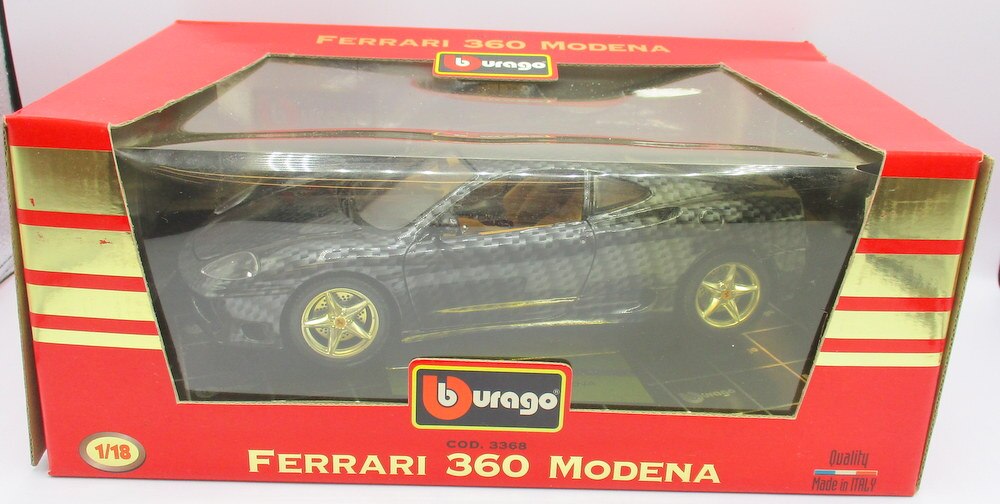 BBURAGO 1/18 Scale FERRARI 360 MODENA (carbon motif) 3368