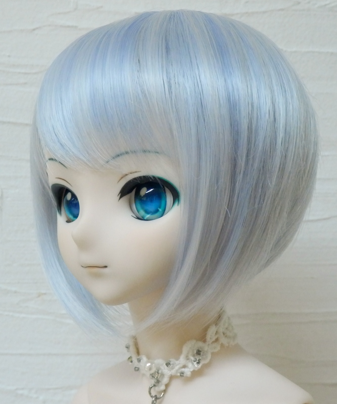 Heat Resistant Doll Wig Himekazura Low Front Bob With Shaggy Front Hair Mixed White L Mandarake Online Shop