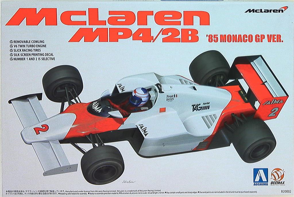 1 20 BEEMAXシリーズ No.9 マクラーレン MP4 2B 1985 - 模型製作用品