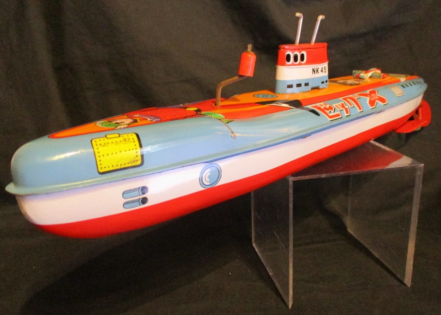 ブリキ】マルサン 潜水艦 FRICTION NAUTILUS 昭和レトロ - ビンテージ