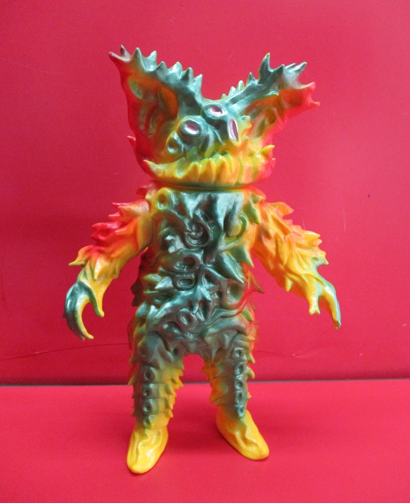 ベアモデル オール怪獣コレクション ワイアール星人 黄色成型 緑赤塗装 