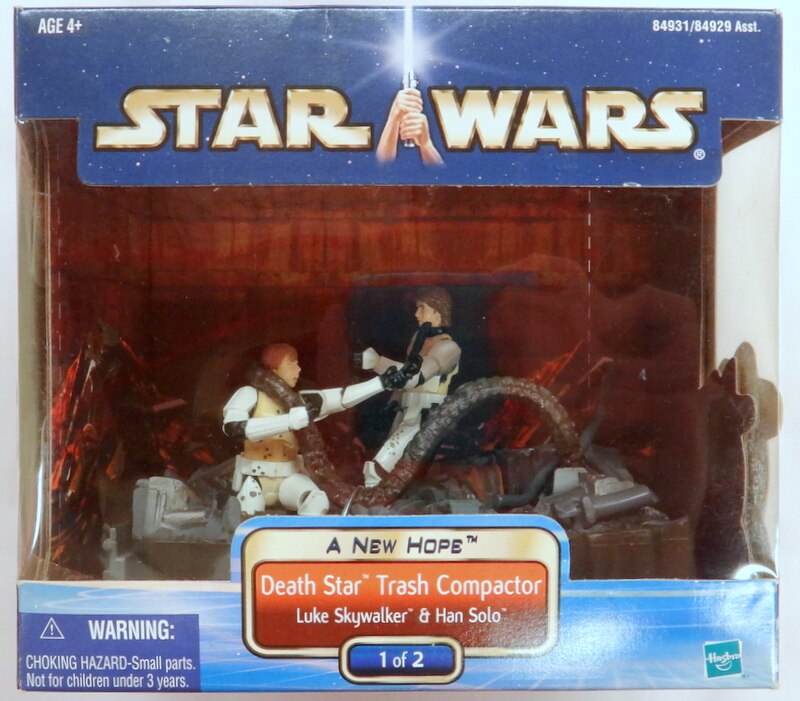 HASBRO DEATH STAR TRASH COMPACTOR LUKE SKYWALKER & HAN SOLO 3.5インチ
