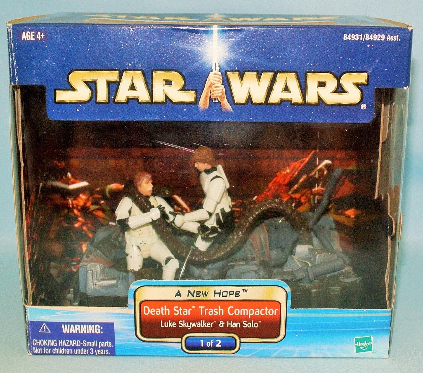 DEATH STAR TRASH HASBRO COMPACTOR LUKE SKYWALKER and HAN SOLO 3.5 Inch