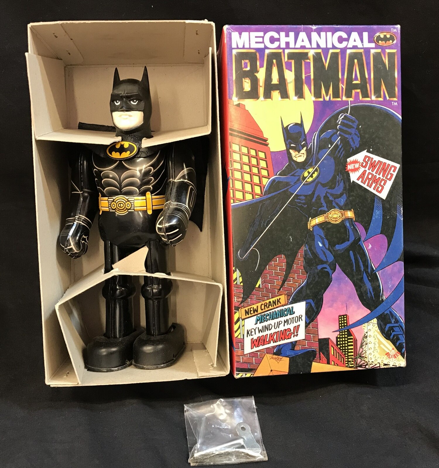 batman【希少】バットマン ビリケン商会 ブリキ おもちゃ ゼンマイ 可動品