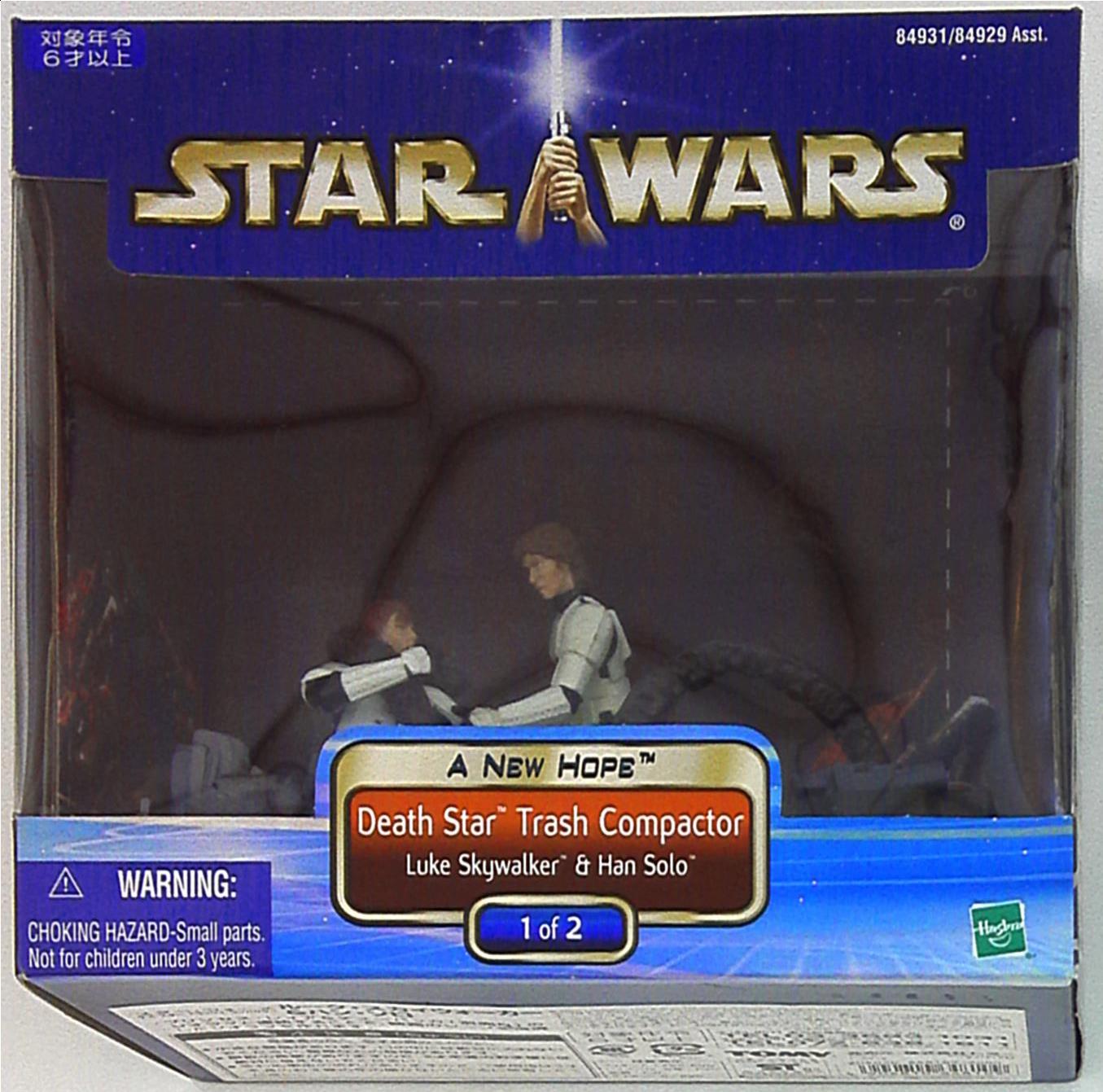 TOMY DEATH STAR TRASH COMPACTOR LUKE SKYWALKER & HAN SOLO 3.5インチ