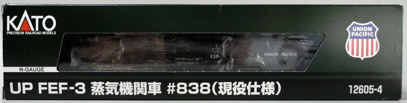 KATO Nゲージ 12605-4 【UP FEF-3 蒸気機関車 #838 (現役仕様