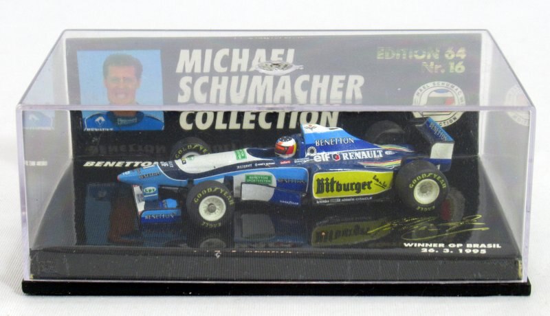Miniature Minichamps Michael Schumacher Renault F1 GP Brésil 1995 échelle 1/43