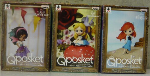 バンプレスト Q Posket Disney Characters Petit Alice Ariel Esmeralda 全3種セット まんだらけ Mandarake