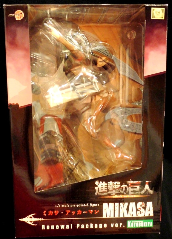 Kotobukiya Artfx J Attack On Titan Mikasa Ackerman Renewal Package Ver Mandarake Online Shop