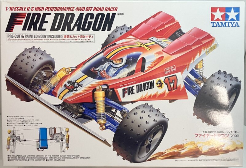 タミヤ 1/10電動RC 4WDレーシングバギー 塗装&カット済みボディ