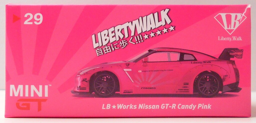 TSMMODEL MINI GT/BP LB WORKS NISSAN GT-R CANDY PINK 00029LB