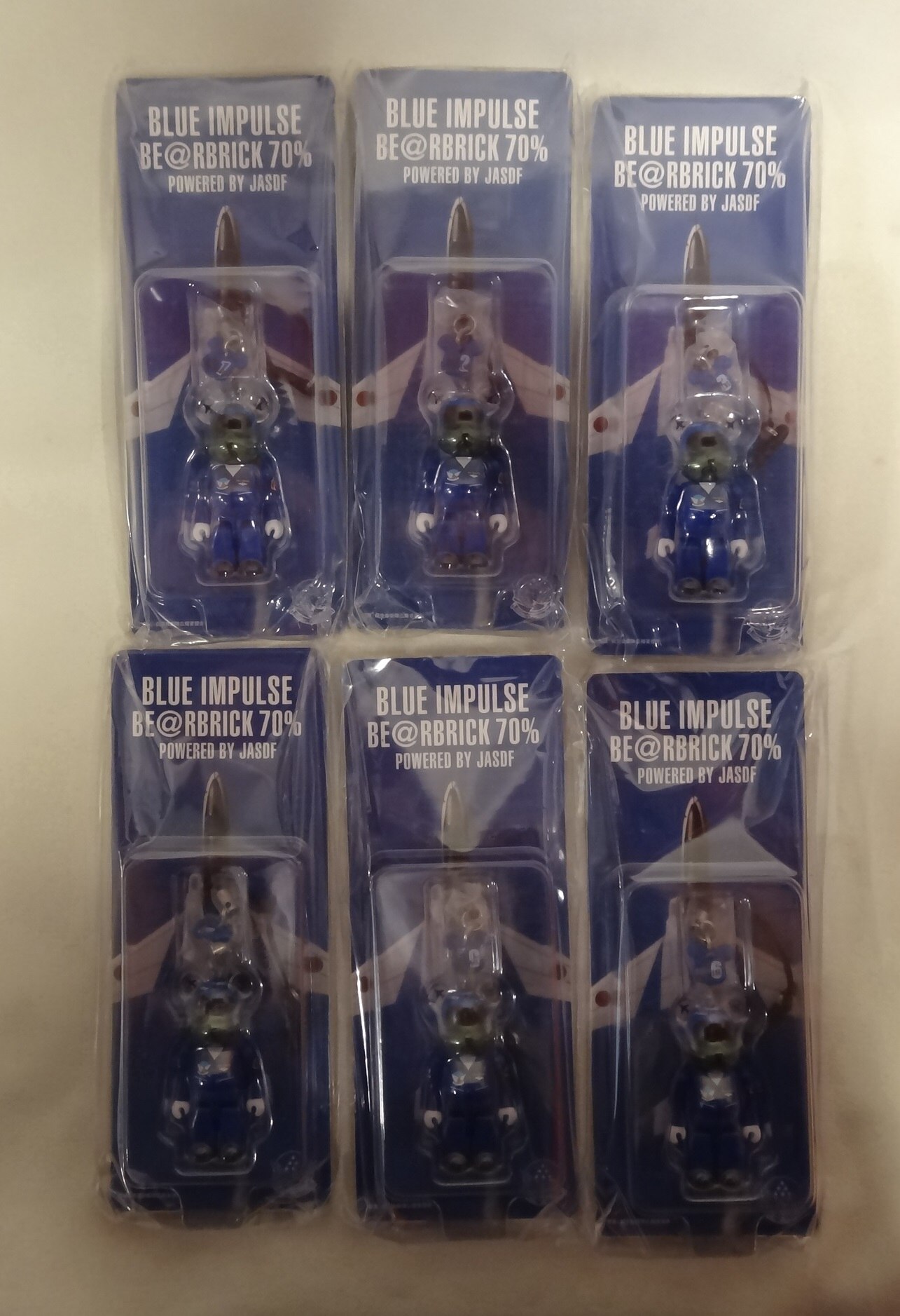 MEDICOMTOY BE@RBRICK BLUE IMPULSE Unit 1-6 set 70% | MANDARAKE