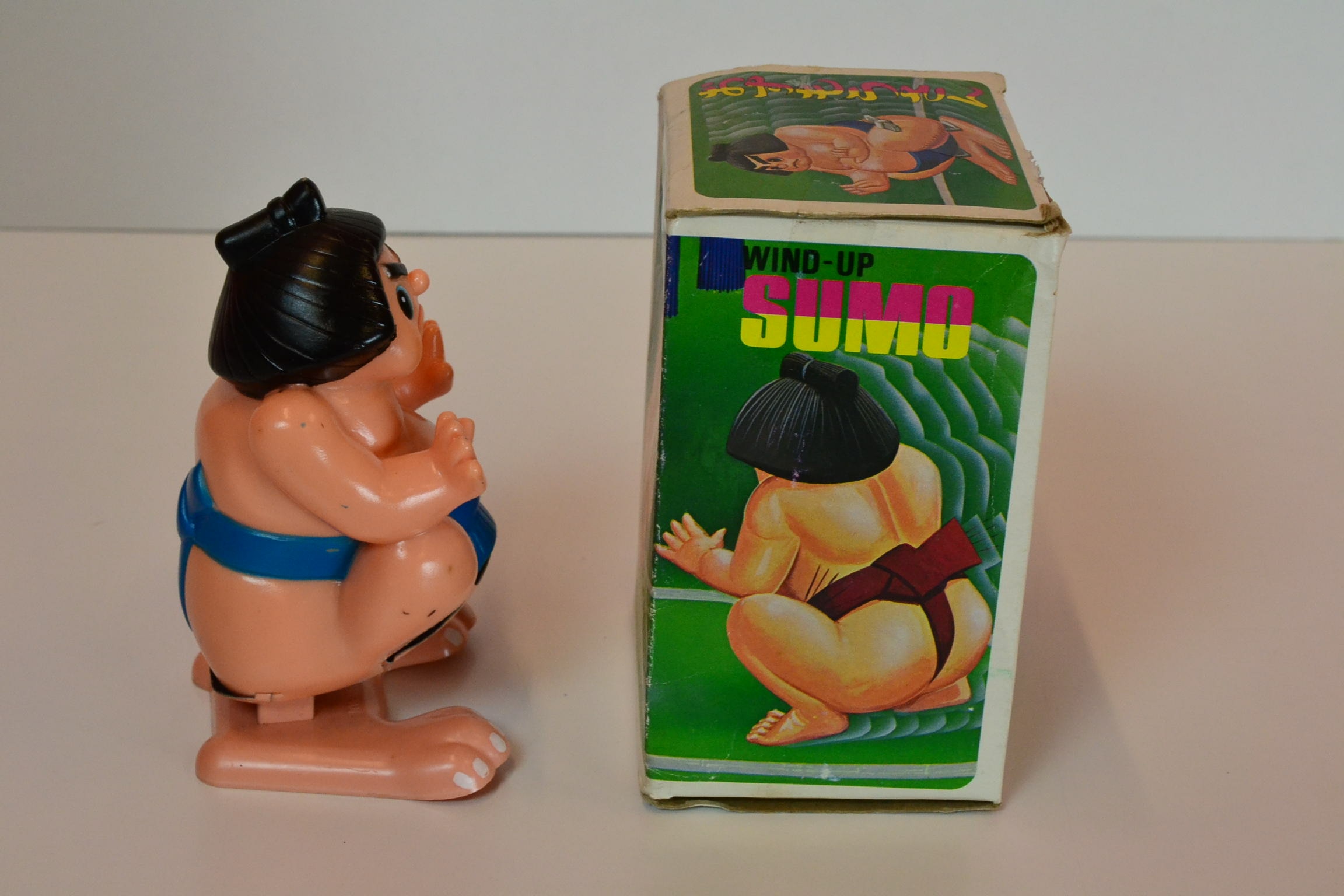 mandarake | wansheng toys wind-up toy sumo wrestler / blue