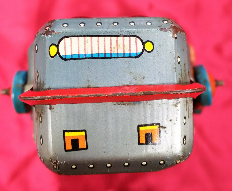 レア 吉屋製 ブリキロボット アトムロボット クランク式フリクション