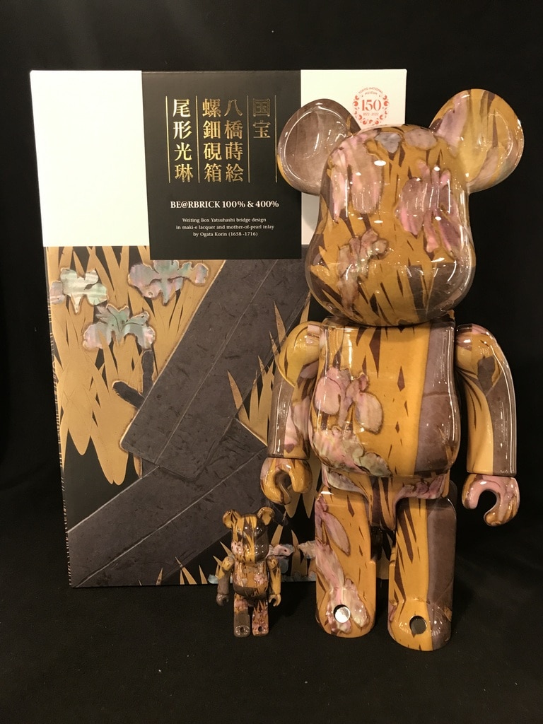 MEDICOMTOY BE@RBRICK 尾形光琳 国宝「八橋蒔絵螺鈿硯箱」400% & 100 ...