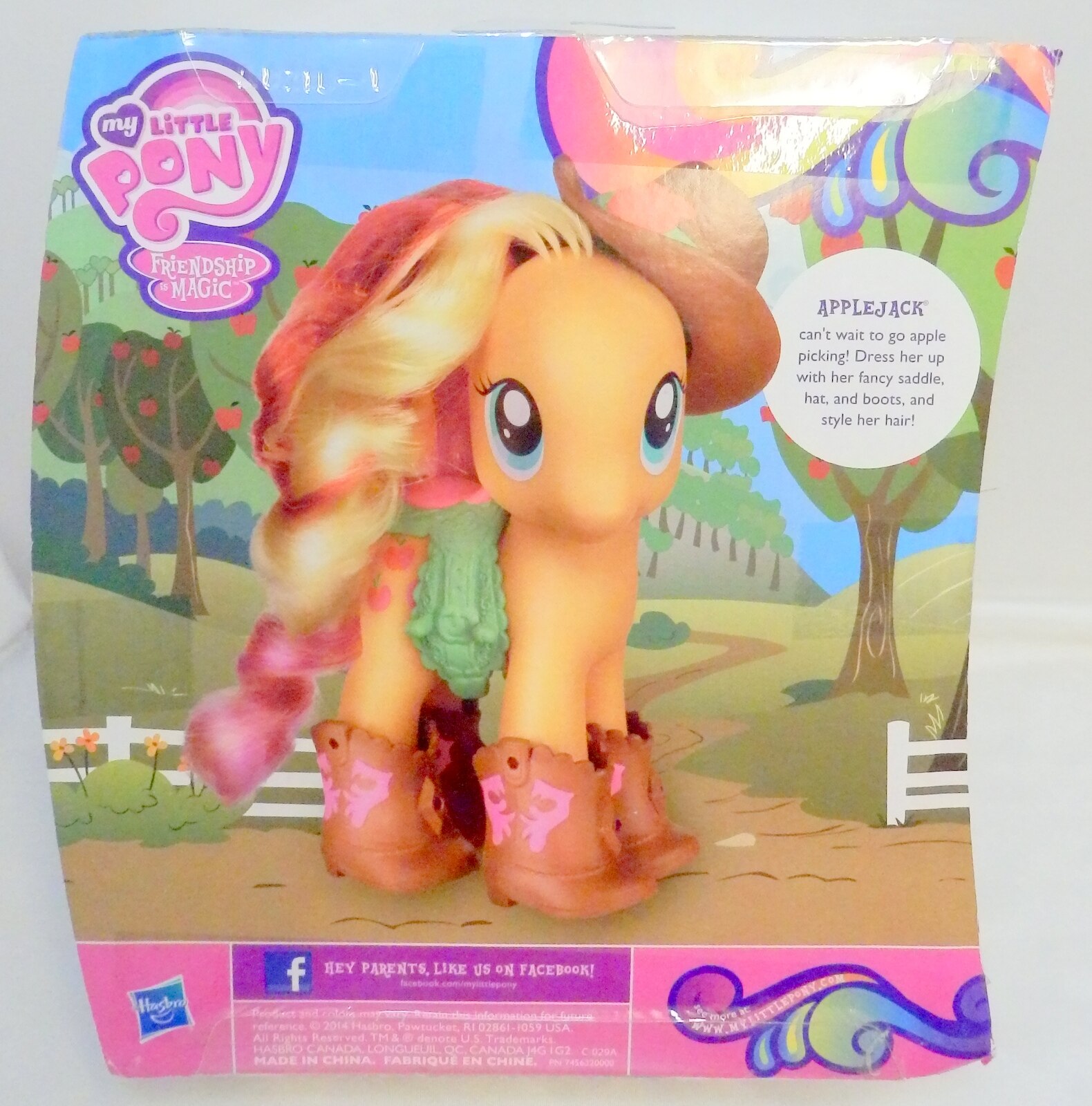 My Little Pony APPLEJACK Friendship is Magic RAINBOW POWER Hasbro 3" MLP G4 New
