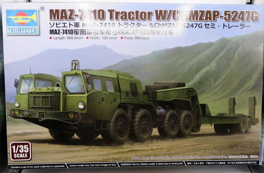 トランペッター 1/35 ソビエト軍 MAZ-7410 トラクター& ChMZAP 5247G