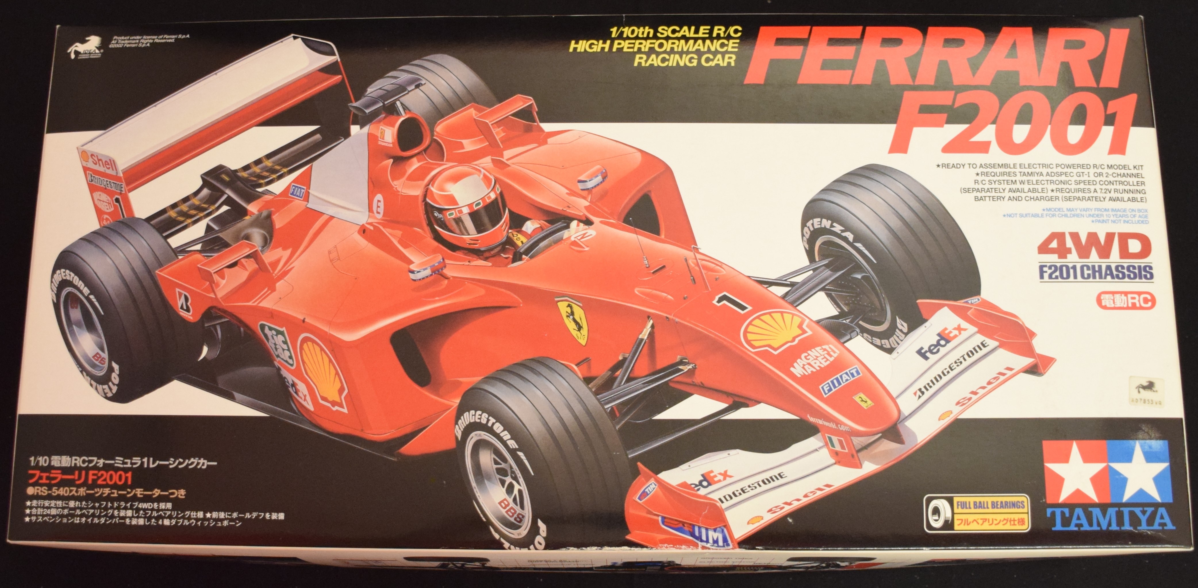 安心価格タミヤ　1/10 電動RCカー　FERRARI F2001 ホビーラジコン