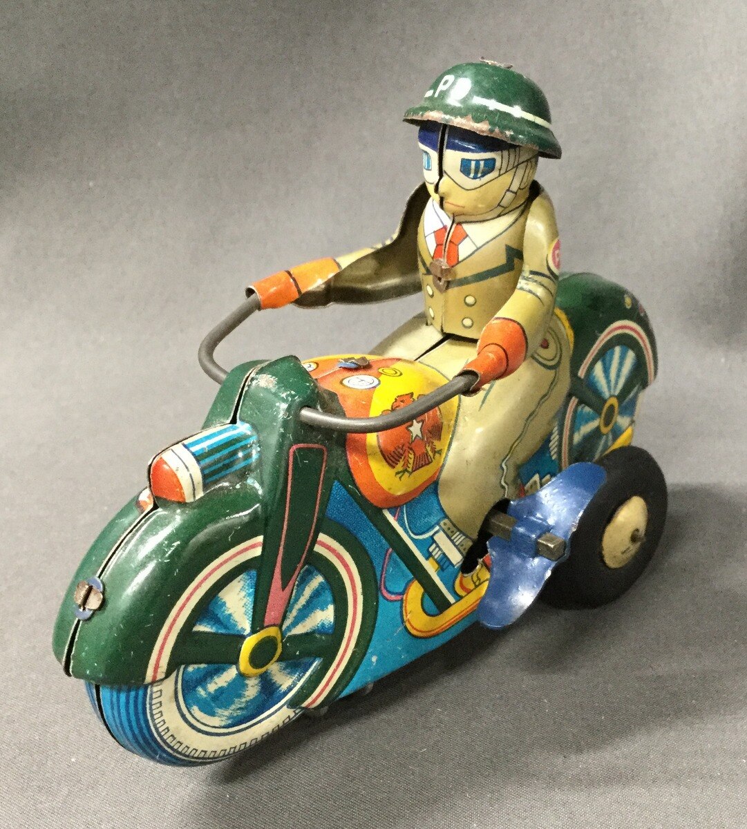 マスダヤ ゼンマイブリキROUND MOTOR-CYCLECABLE RIDER - 兵庫県のおもちゃ