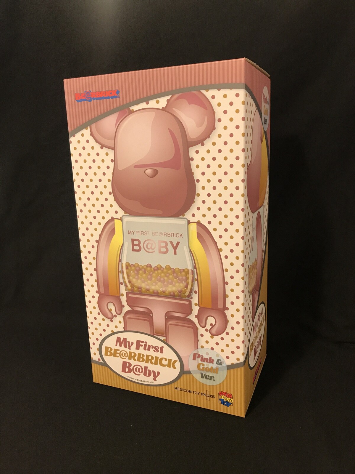 MEDICOMTOY BE@RBRICK MY FIRST Baby (B@by) PINK and GOLD VER 400