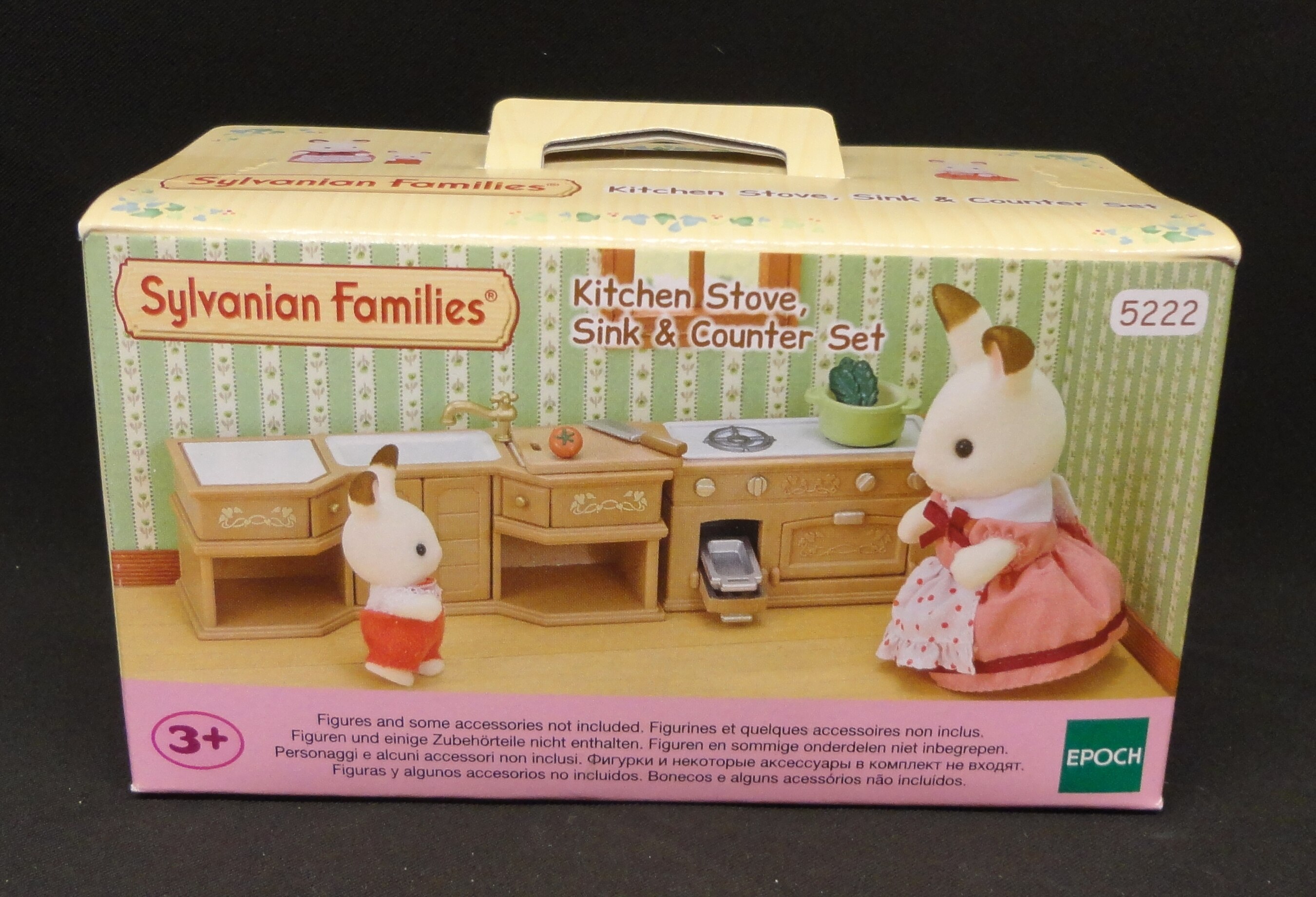 sylvanian families kitchen stove sink and counter set