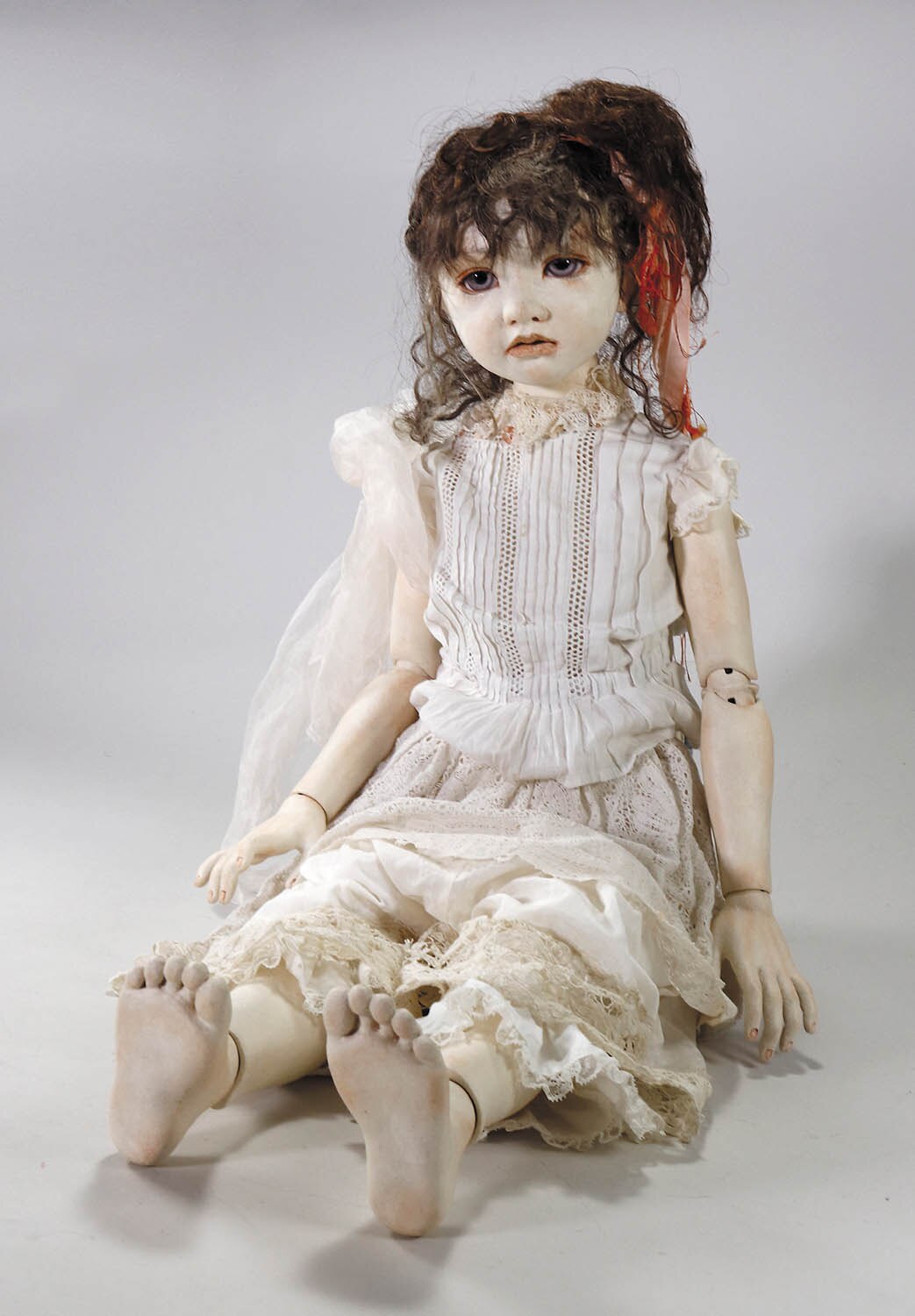 【新品】粘土人形　❧ブランコの少女❧　一点もの