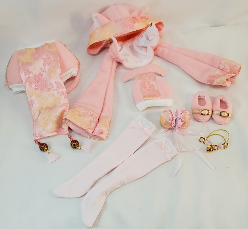MSD　桃色の猫衣装セット