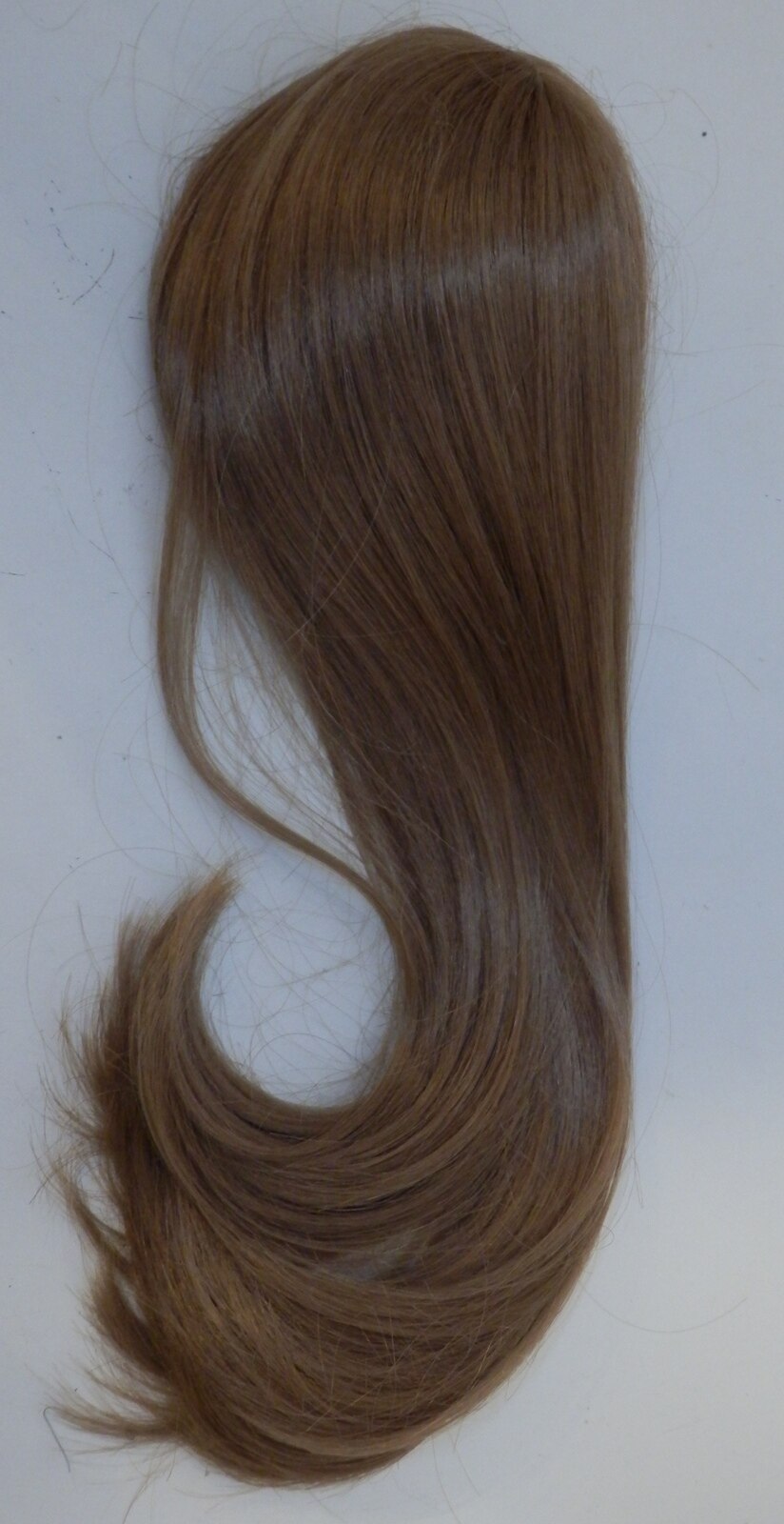 doll wig sd size middle divided into long straight brown hair
