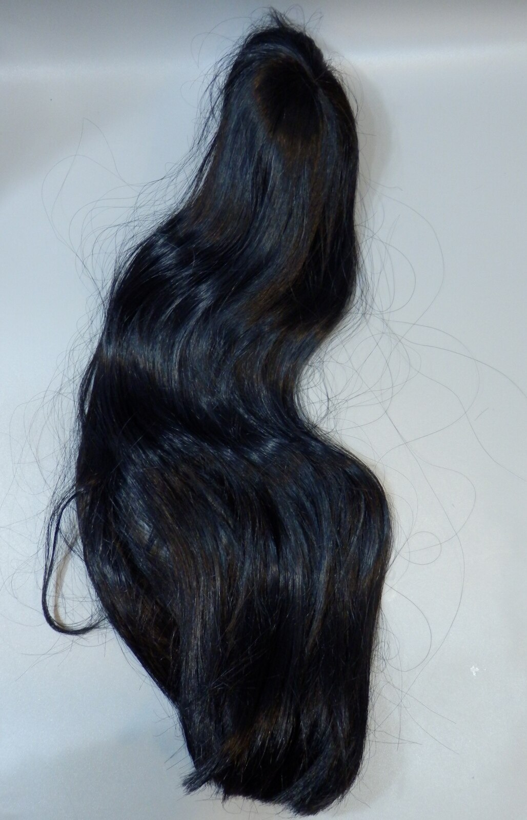 used doll wig sd size long straight black hair