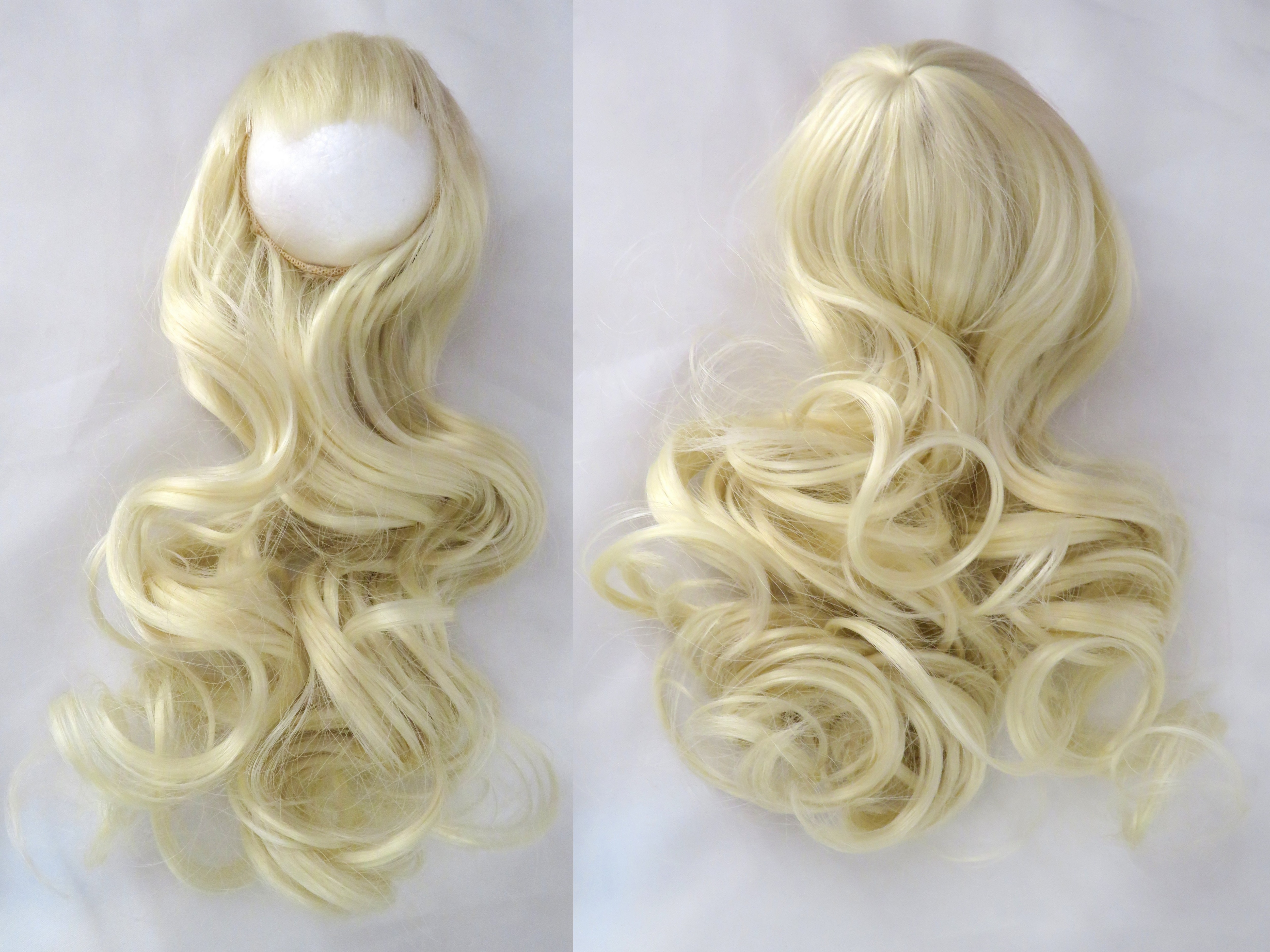 for dolls msd size half up long curls vance type platinum blonde