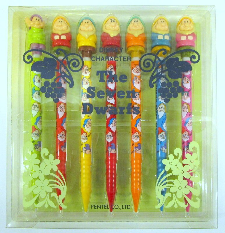 定番大人気ディズニー白雪姫7人の小人シャーペン 7本セット 筆記具