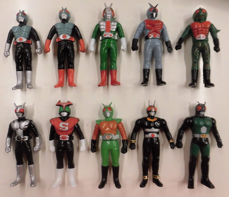 バンダイ ミニソフビ10体セット 仮面ライダーBLACK RX 栄光の10人