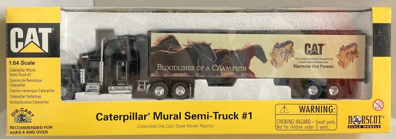 NORSCOT 1/64 Die-Casr Model CAT Caterpillar Mural Semi-Truck # 1