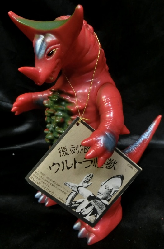 ブルマァク ソフビ ゴモラ1991 復刻版怪獣シリーズ 赤成型 緑 ブルメタ