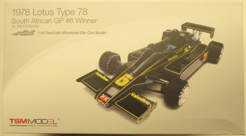 TSM MODEL 1/18 Lotus 78 1978 South Africa GP winner # 6