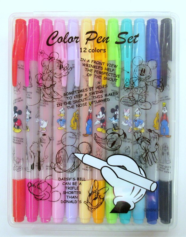 Disney Store Color Pen Set 12 Colors Mickey And Friends Mandarake Online Shop