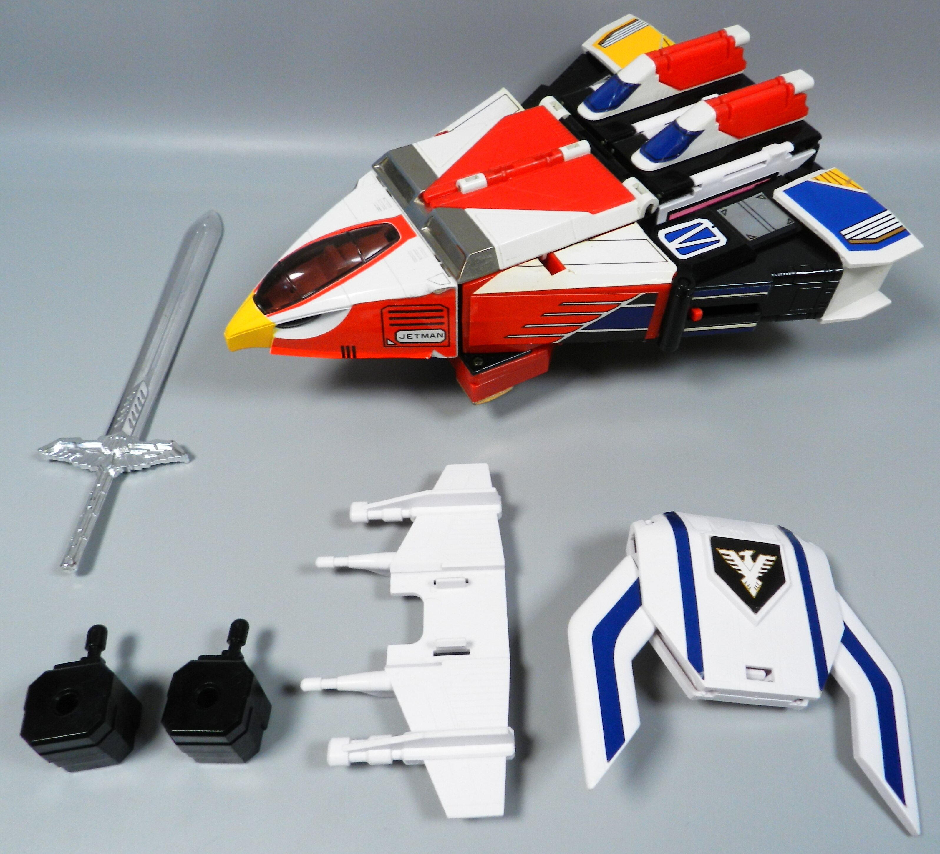 【ジャンク】鳥人戦隊ジェットマン ジェットイカロス＋パーツ ジャンク 鳥人戦隊ジェットマン DXジェットイカロス 塗装ハゲあり