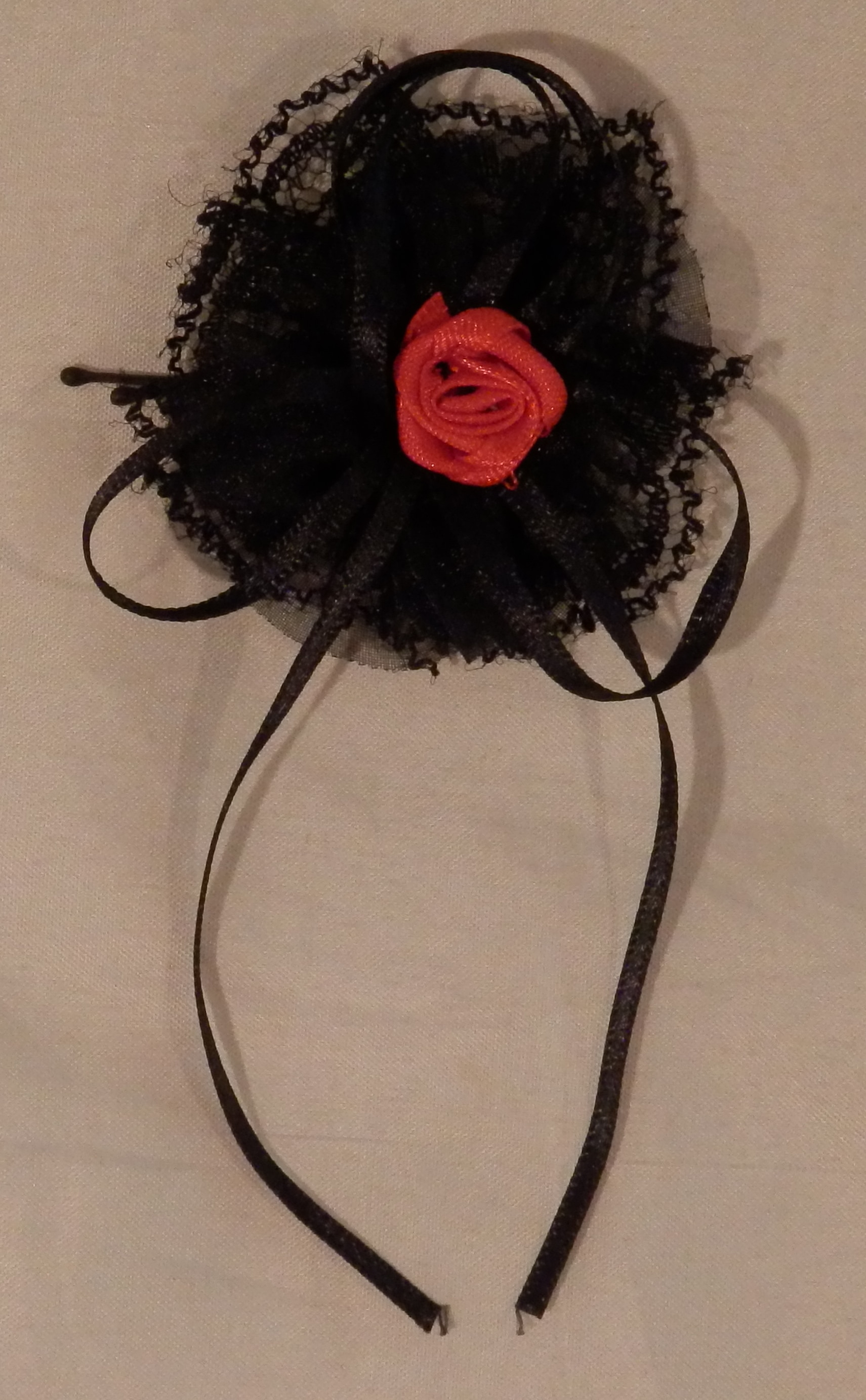 ドール用小物 ゴスロリ風 ヘアアクセ 髪飾り 黒に赤バラ 約6cm まんだらけ Mandarake