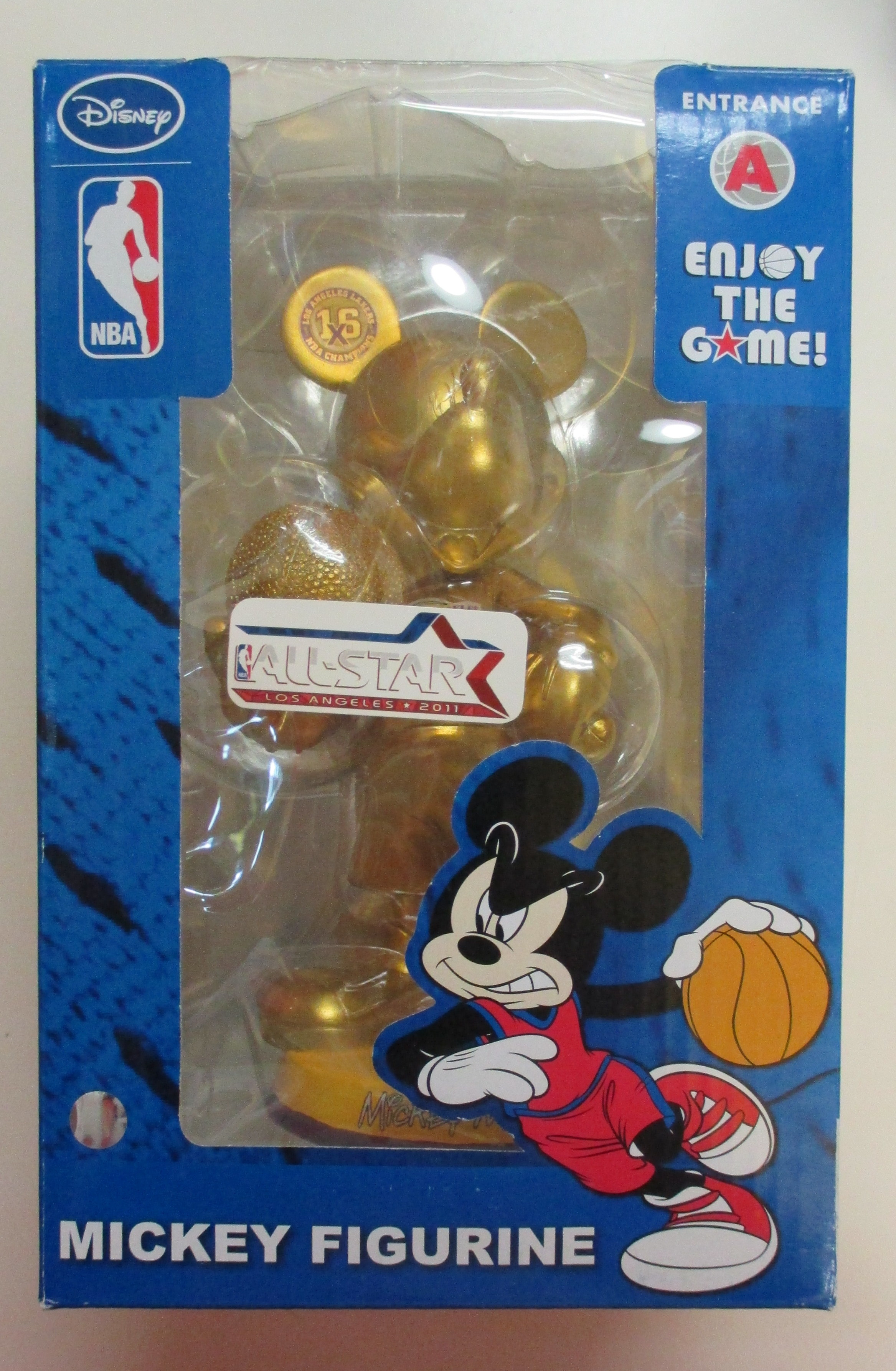 DISNEY MICKEY MOUSE NBA ALL STAR 2011 ALL GOLD LAKERS LIMITED EDITION OF  2,011