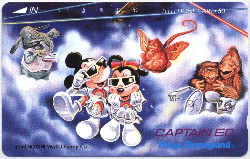 Disney Disneytelephone Card Teleca Tokyo Disney Captain Eo Mandarake Online Shop
