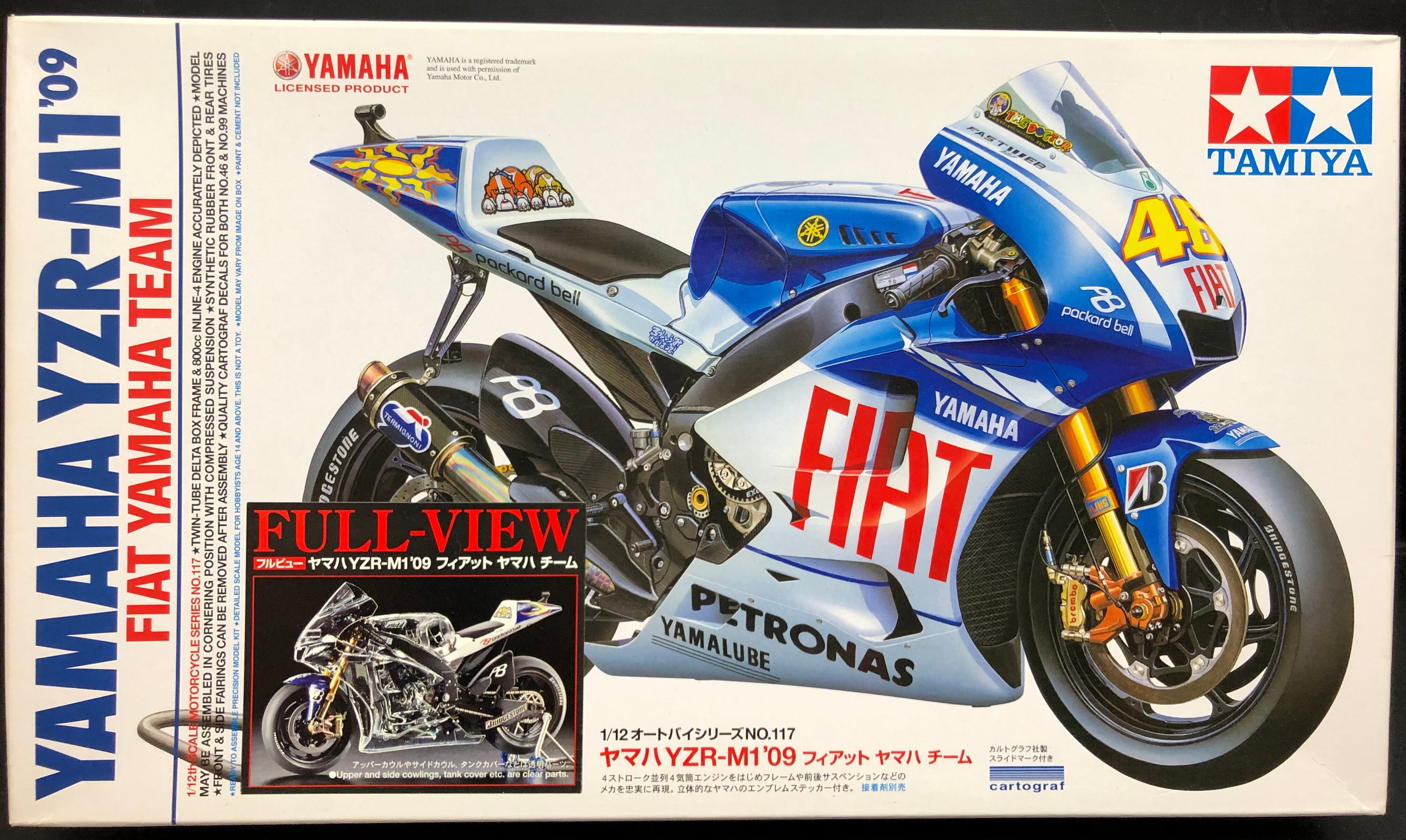 タミヤ 1/12オートバイシリーズ ヤマハ YZR-M1'09 フィアット ヤマハチーム フルビュー 14128